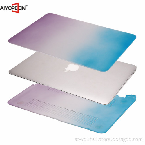Factory Outlet Ultra Slim Rainbow Color Case Hard Flip Cover Shell for Macbook